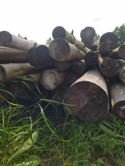 Kołki okorowane, stemple na huśtawkę, altanę