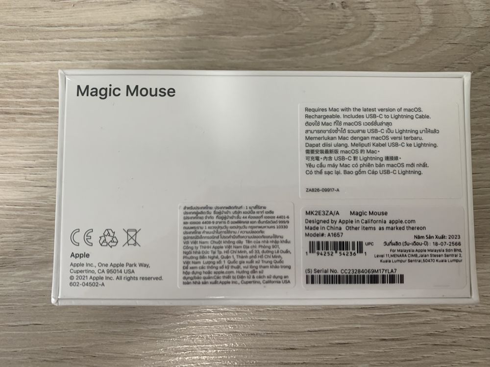 magic mouse mk2e3za/apple