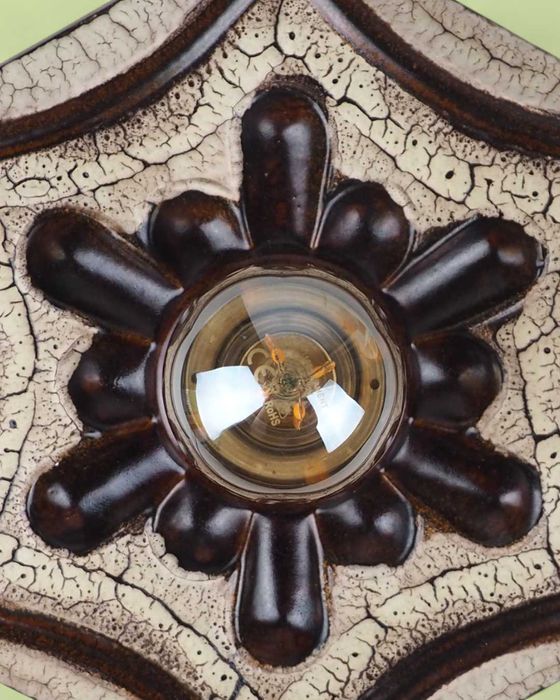 2 kinkiety ceramiczne fat lava | Pan Leuchten mid century modern