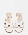 STEVE MADDEN HADYN WHITE LEATHER взуття жіноче , шльопки , капці
