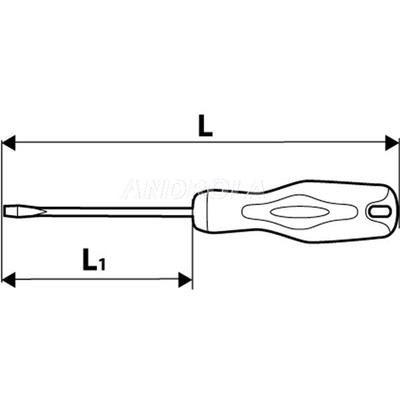 Wkrętak płaski 5.0x100mm Topex 39D804
