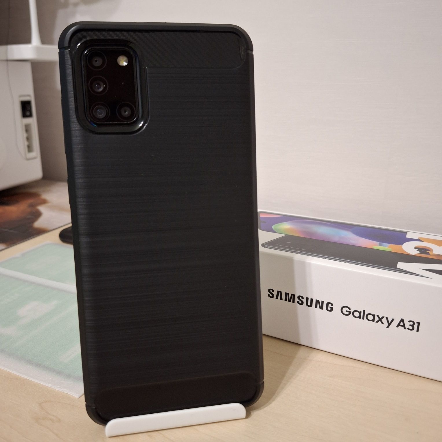 Samsung Galaxy A31 4/128Gb Prism Black комплект + 2 чохла 2 скла