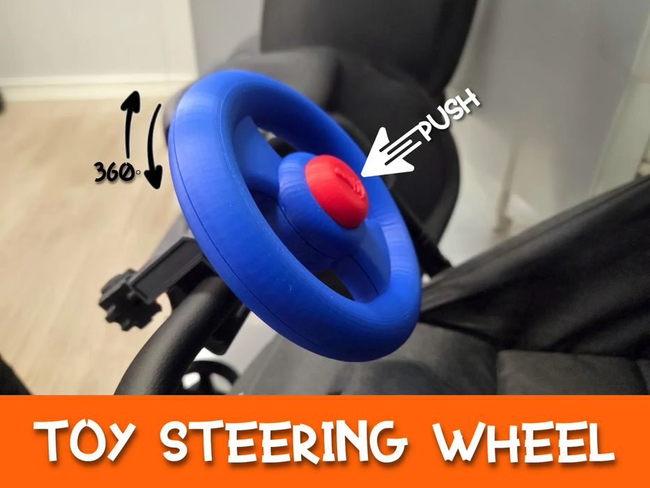 Volante de Brinquedo para Carrinho de Bebé