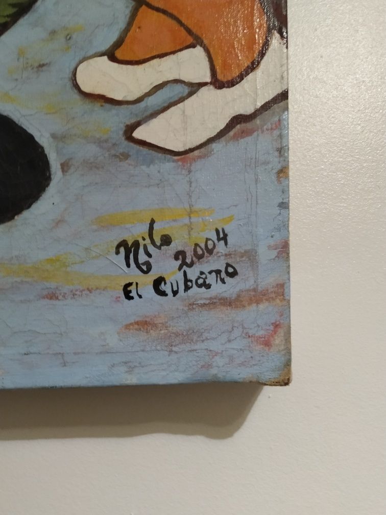 Óleo em tela arte cubana