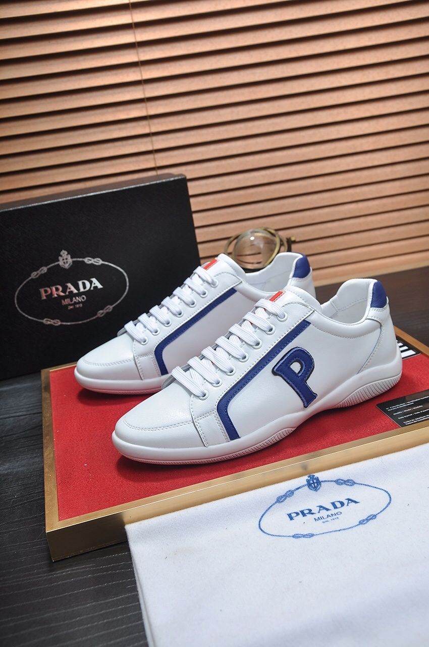 Męskie modne sneakersy Prada