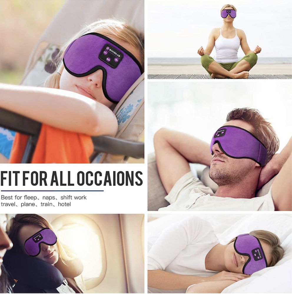 Opaska słuchawki Bluetooth Boodlab do spania, podróży lotniczych