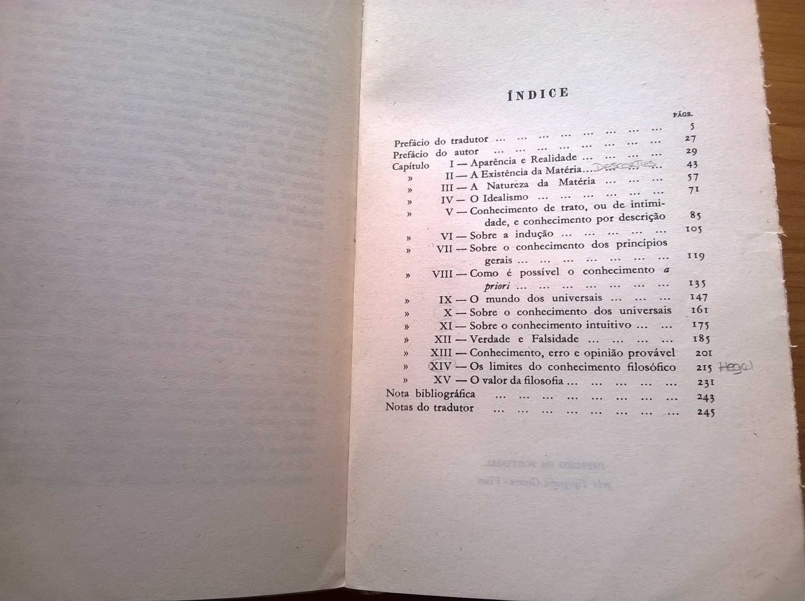 Os Problemas da Filosofia - Bertrand Russel