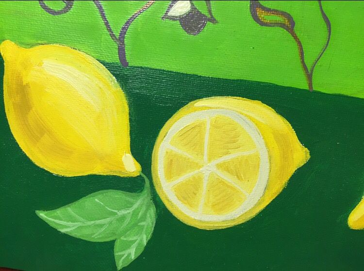 Продается картина маслом Вишни / Лимоны