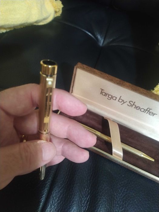 Conjunto canetas Sheaffer Gold Electroplated 585. Ouro 14 Kt