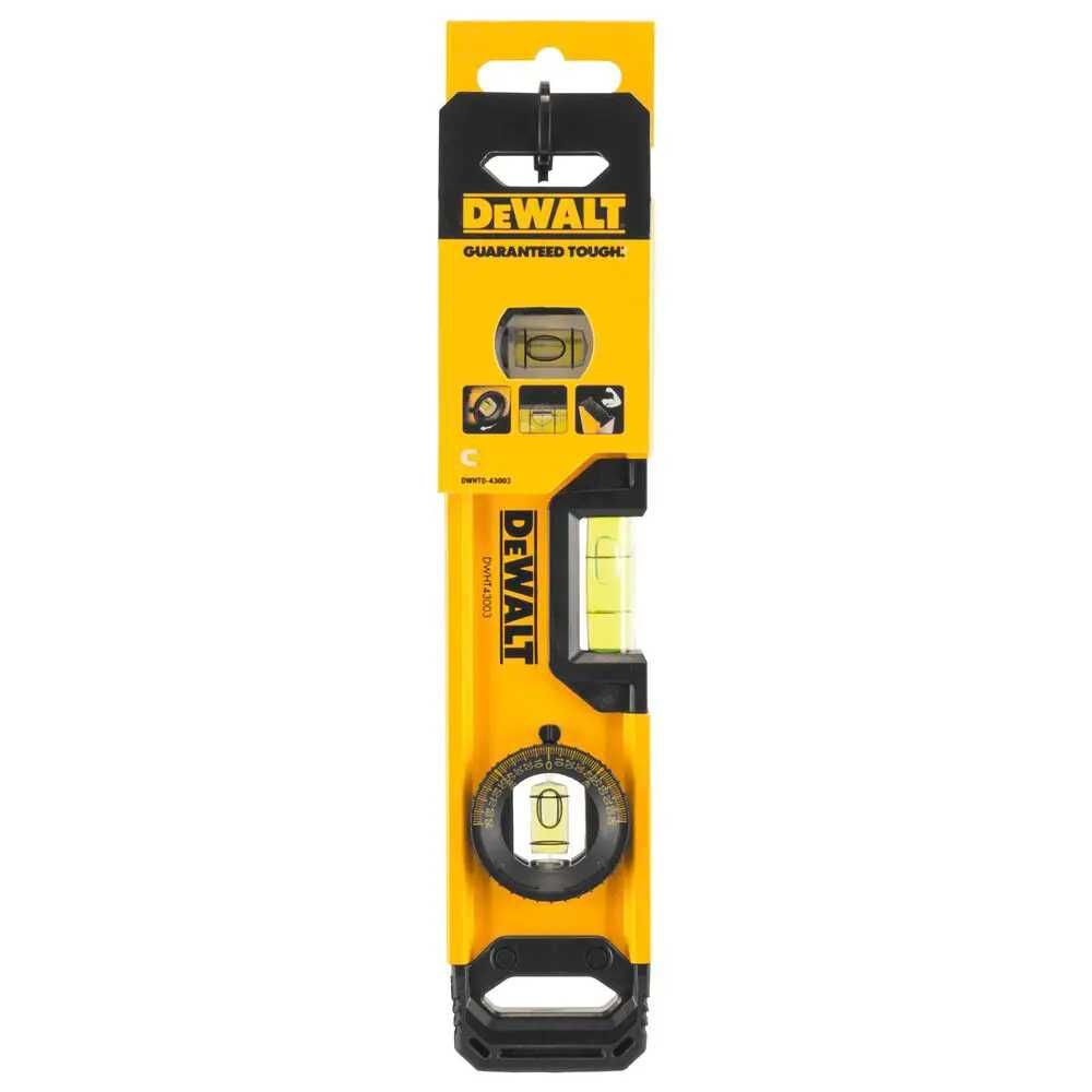 DeWALT DWHT0-43003 Рівень з алюмінію 230 мм з 3 капсулами і магнітами