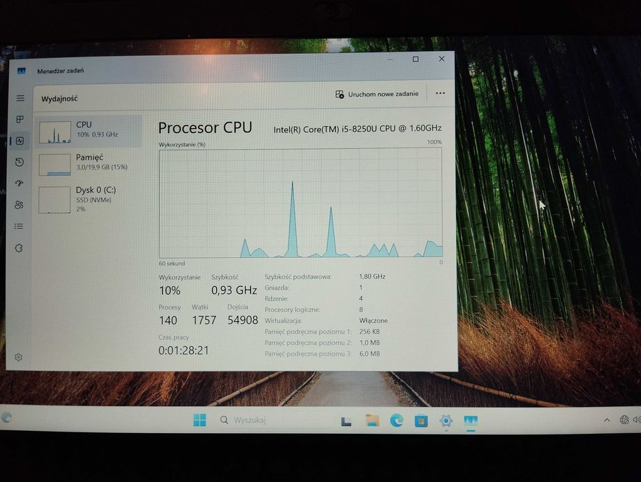 Laptop LENOVO Intel Core i5-8250U, 20GB RAM DDR4, 256GB SSD NVME