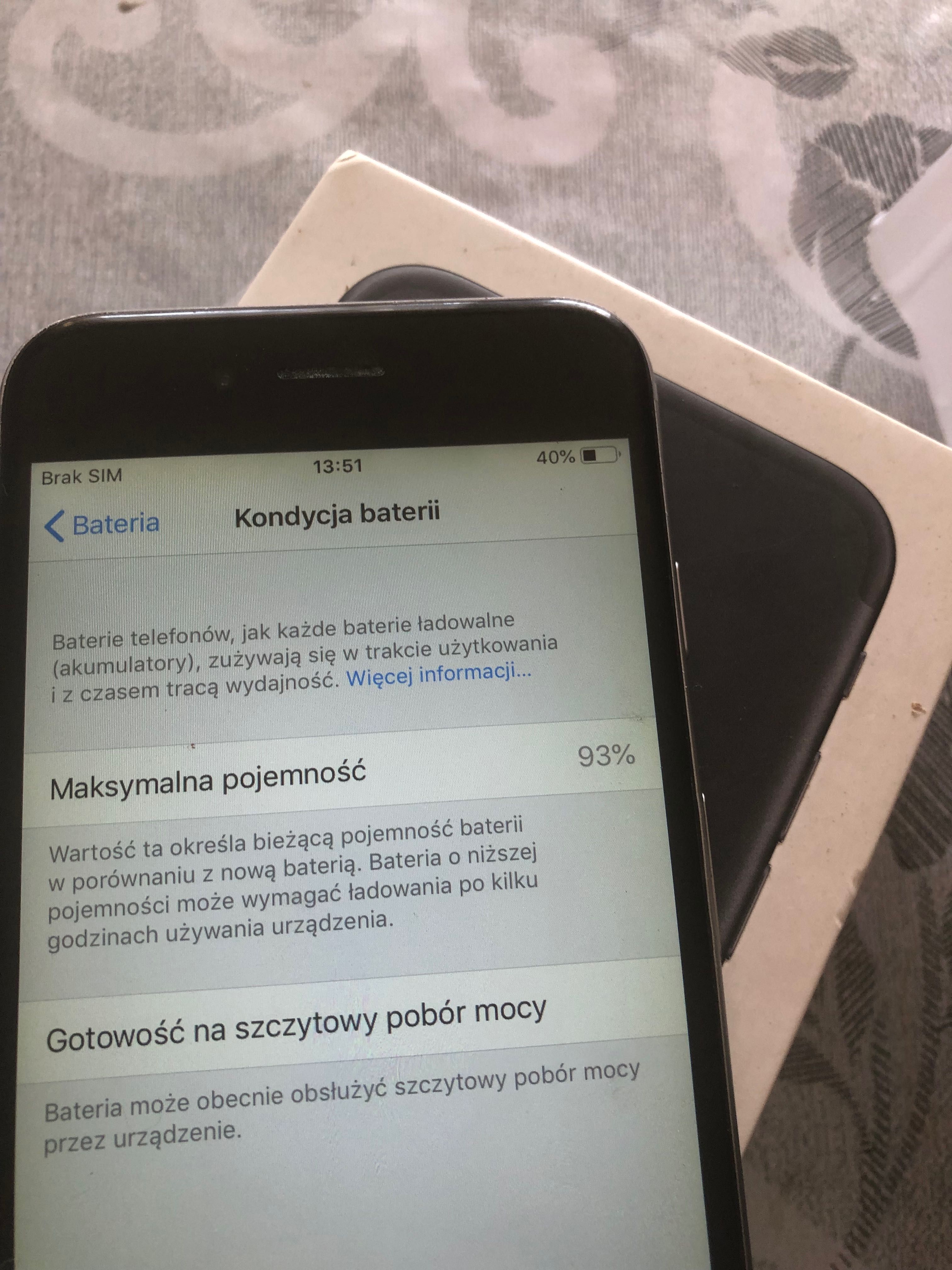 IPhone 6 + nowe słuchawki Bluetooth + pudełko