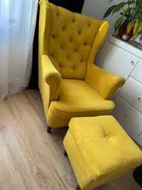 Fotel Uszak żółty