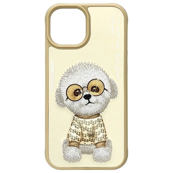 Etui Nimmy Glasses Cool na iPhone 15 - beżowe