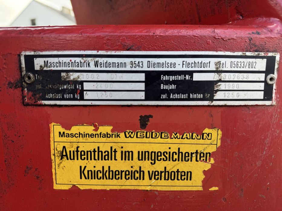 Weidemann Hoftrac 1002 D/M paleciak Łycha