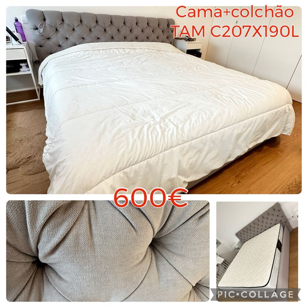 Cama casal + colchão ortopédico 207X190