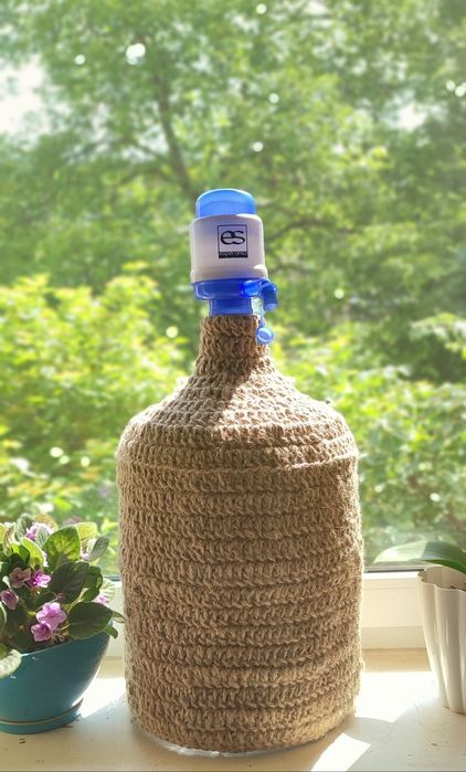 Чохол на бутиль/кулер. Джутовий чохол для  бутля. Вода бутильована