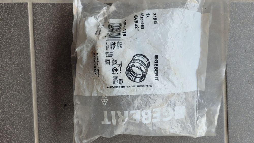 Geberit Mapress Edelstahl CrNiMo 1.4401 Złączka przejściowa GW 54x2 Ko