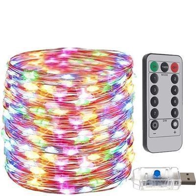 Lampki Choinkowe 300 Led Drucik Multikolor Usb