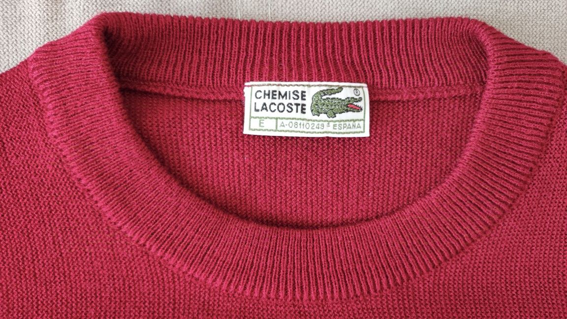 Sweter męski Lacoste L burgundowy