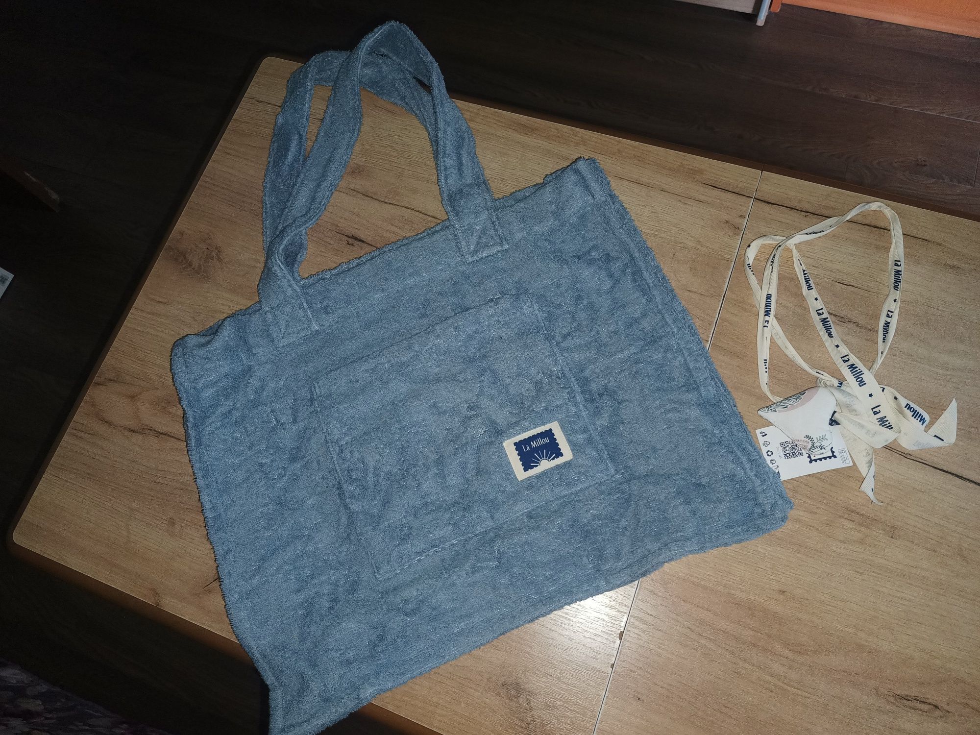 Nowa torba La Millou Terry blue shopper bag