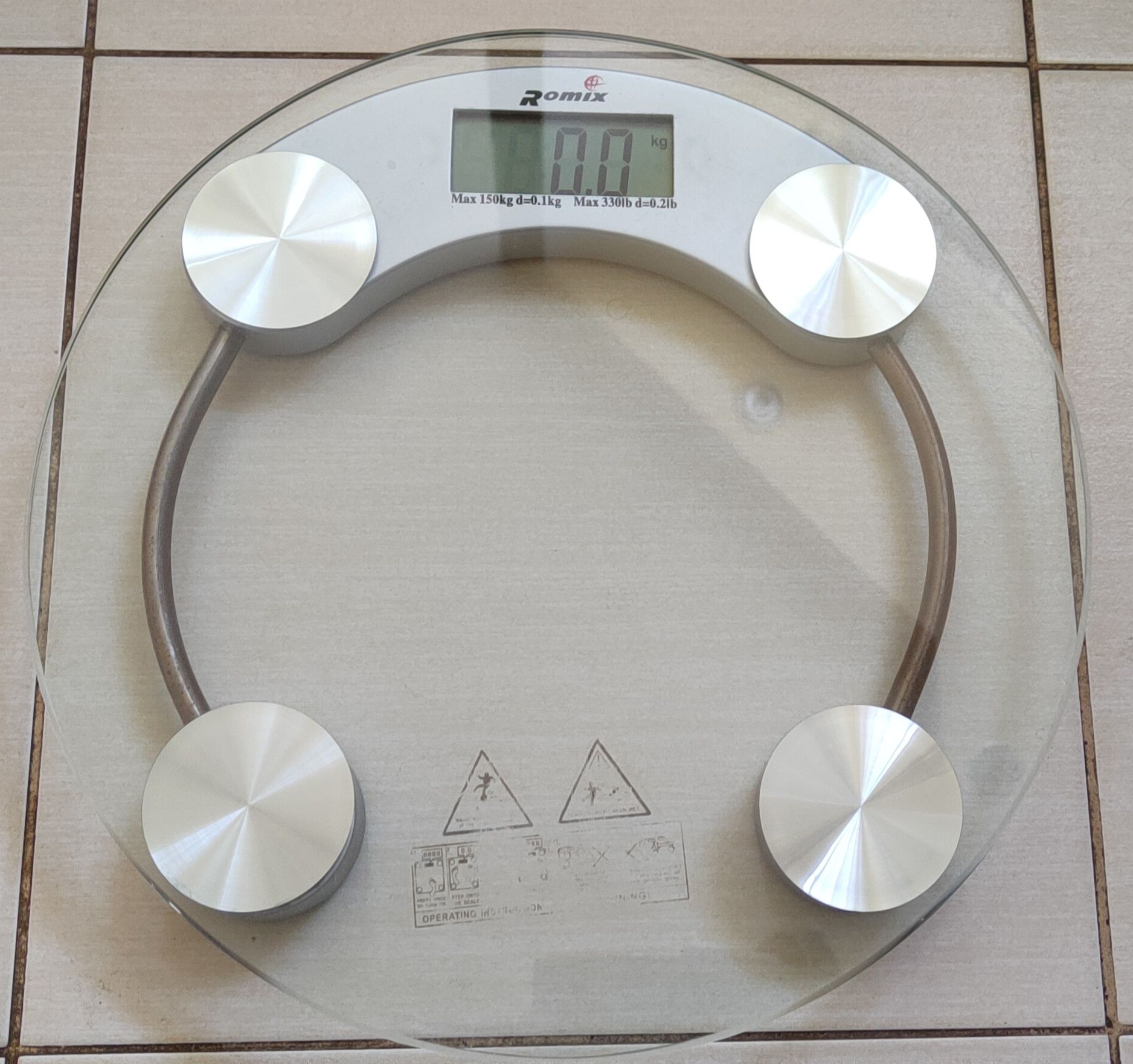 Romix Waga osobowa ze szkła hartowanego do 150kg