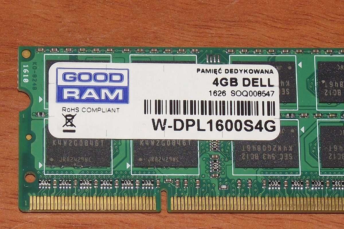 Pamięć laptopowa GoodRAM 4GB DDR3 1600MHz