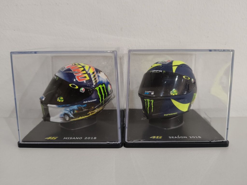 Capacetes de coleção Valentino Rossi, á escala 1/5