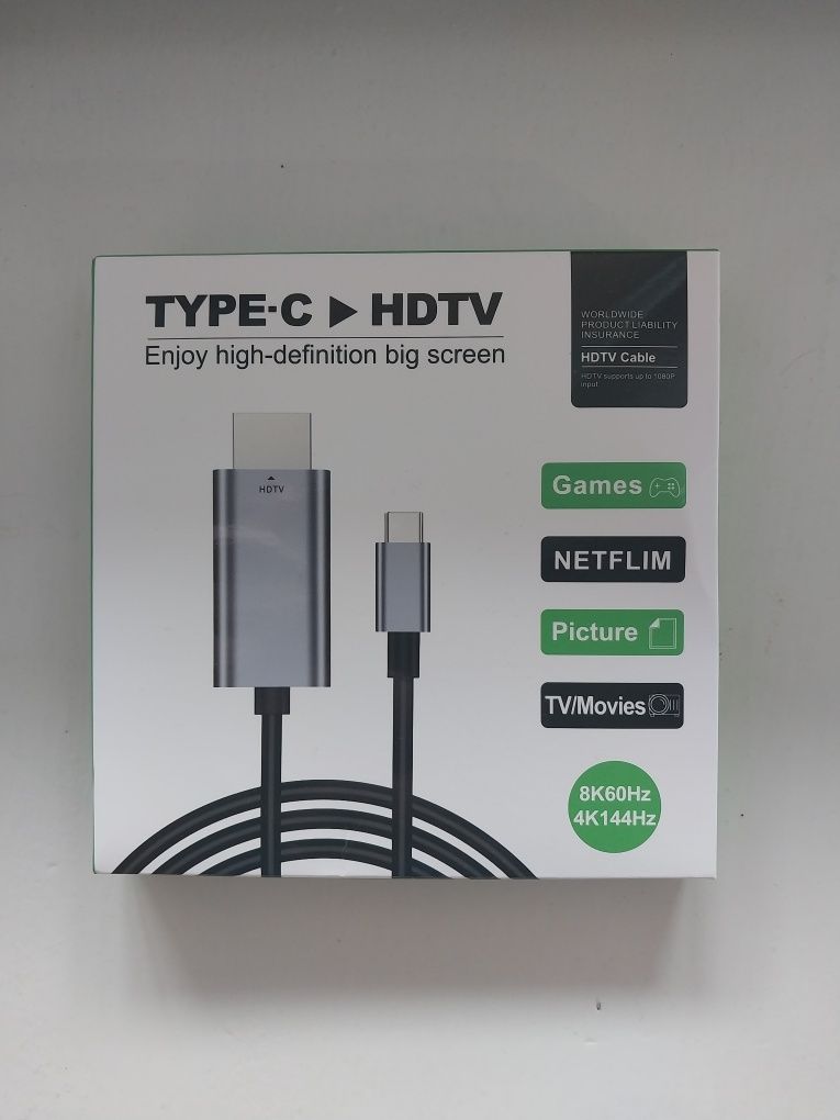 Кабель USB-C на HDMI 2 метри (8K - 60 Hz)