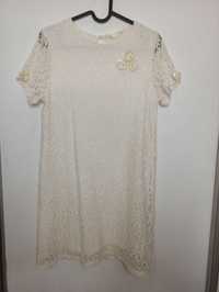 Biała sukienka z koronką 152cm Calliope