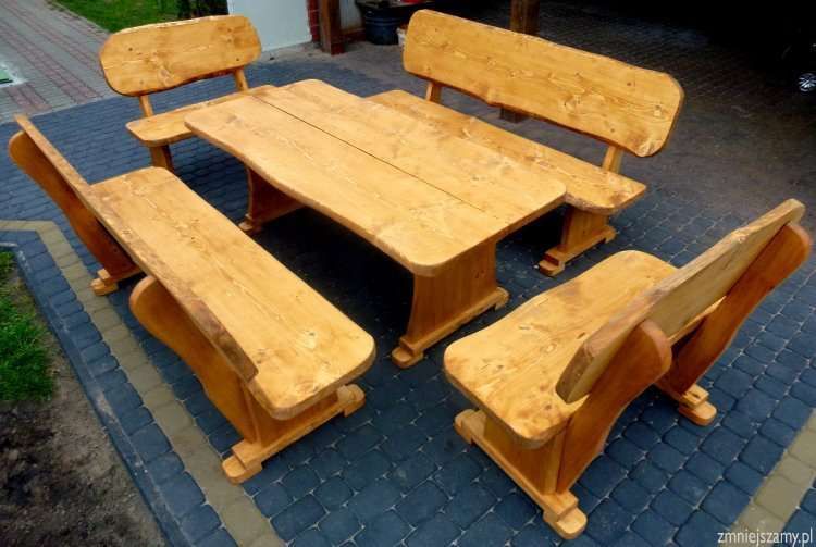 Meble ogrodowe drewniane huśtawka wysyłka cały kraj i UE