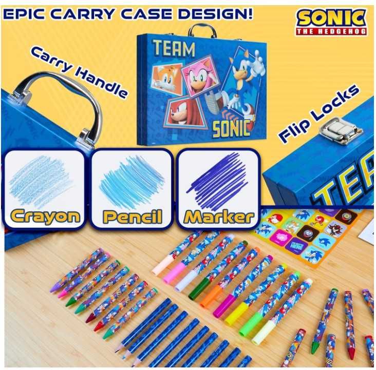 Zestaw do rysowania/malowania dla dzieci w walizce 137 elementów SONIC