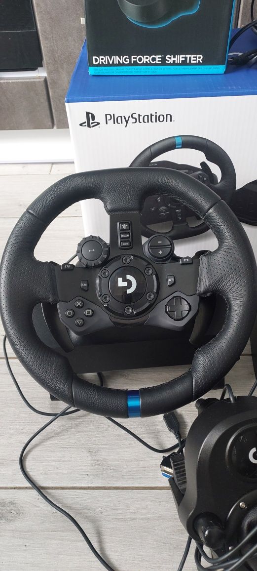 Ігровий руль Logitech g923 + коробка передач