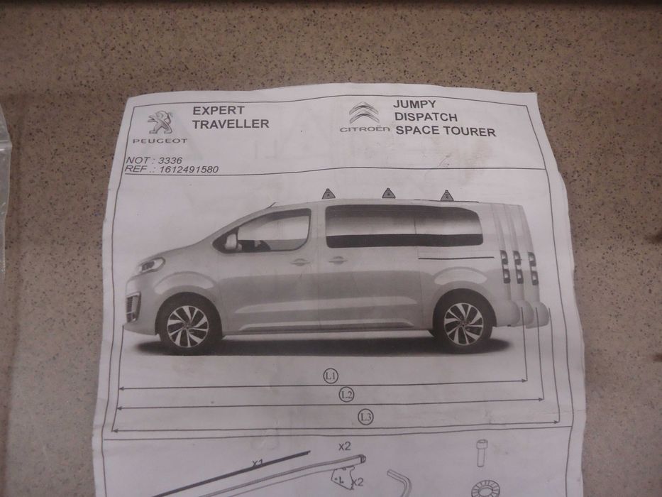 Oryginalny Bagażnik Dachowy Jumpy Expert Traveller Space Tourer