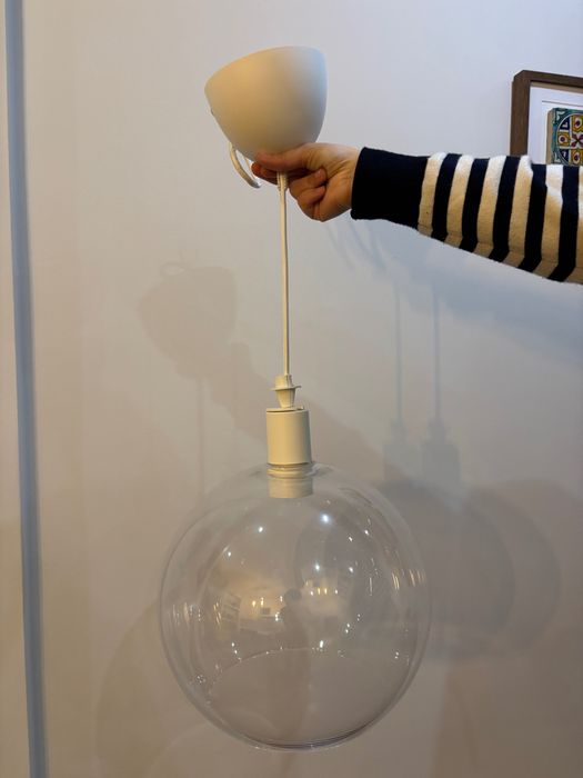 Candeeiro de teto em vidro