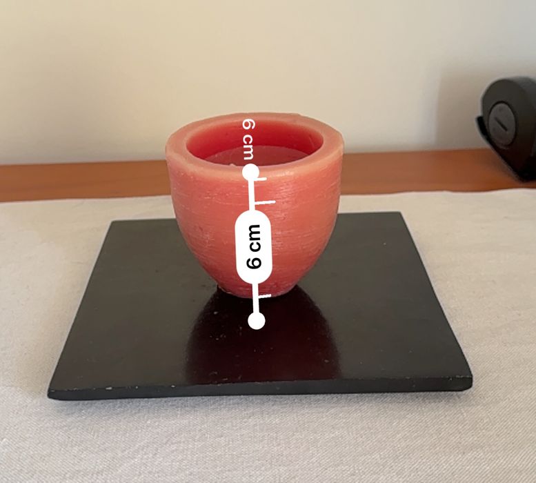 4 velas laranja e vermelho