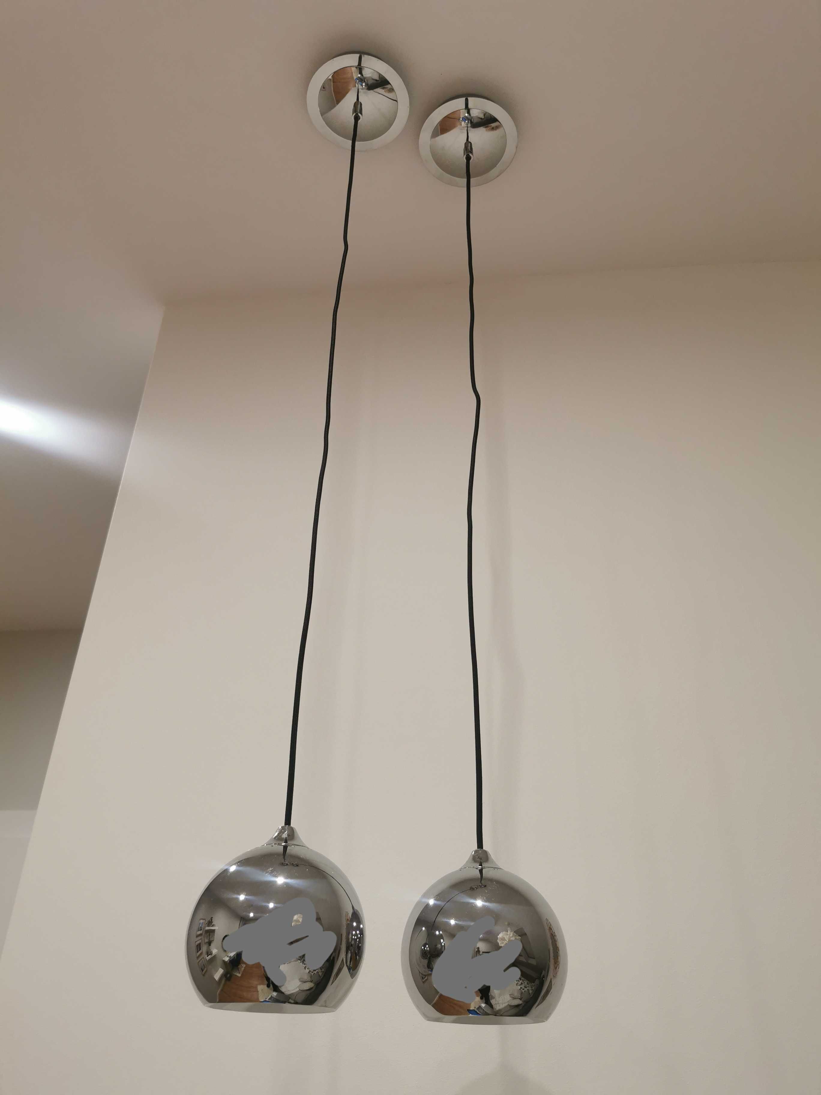 Lampa wisząca Azzardo – Gulia, chrom  - 2 sztuki