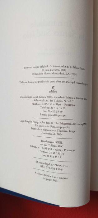 A Irmandade do Santo Sudário de Julia Navarro