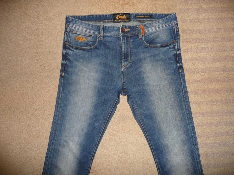 Spodnie dżinsy SUPERDRY W34/L34=46,5/113cm jeansy