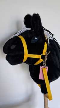 Hobby horse black czarny konik ogłowie wodze Nowy