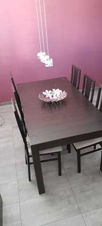 Stół black red white plus krzesła
