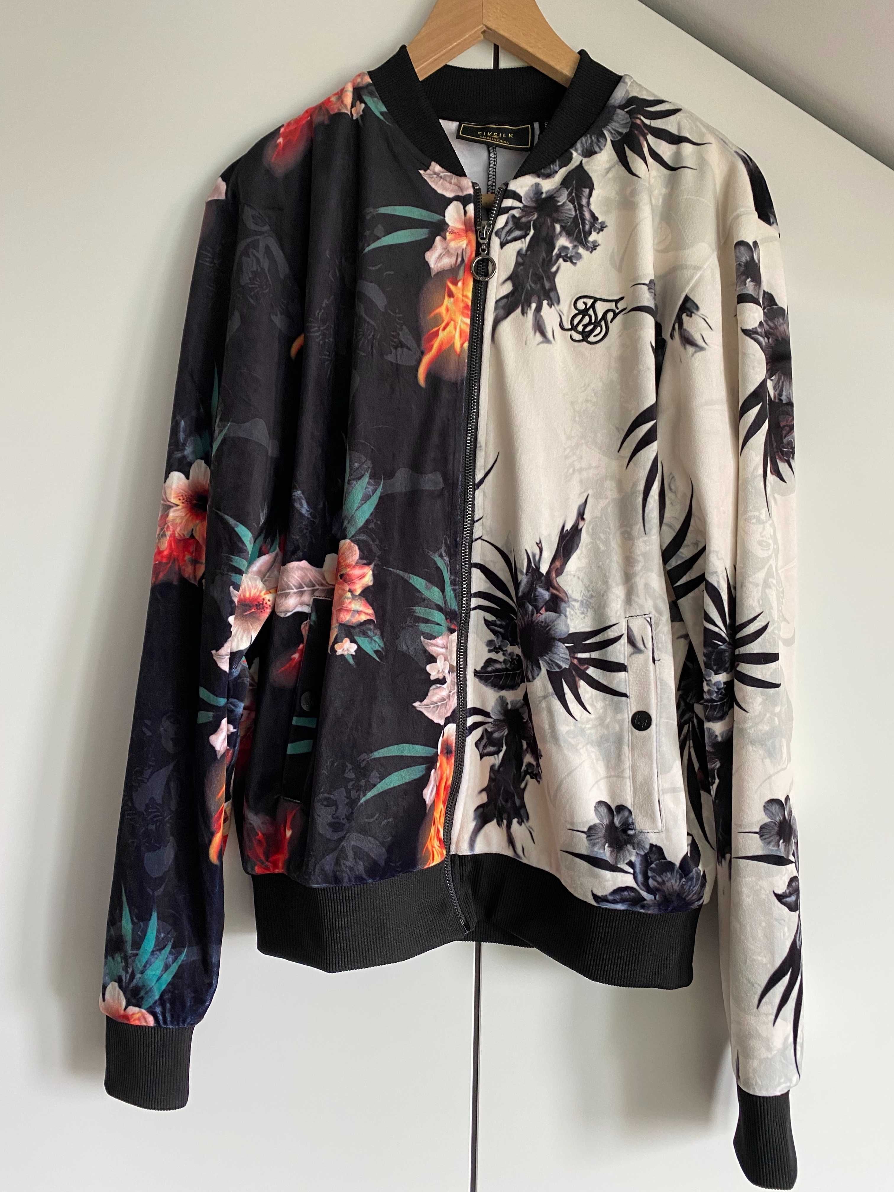Piękna bluza bomberka w kwiaty Siksilk M/L / NOWA
