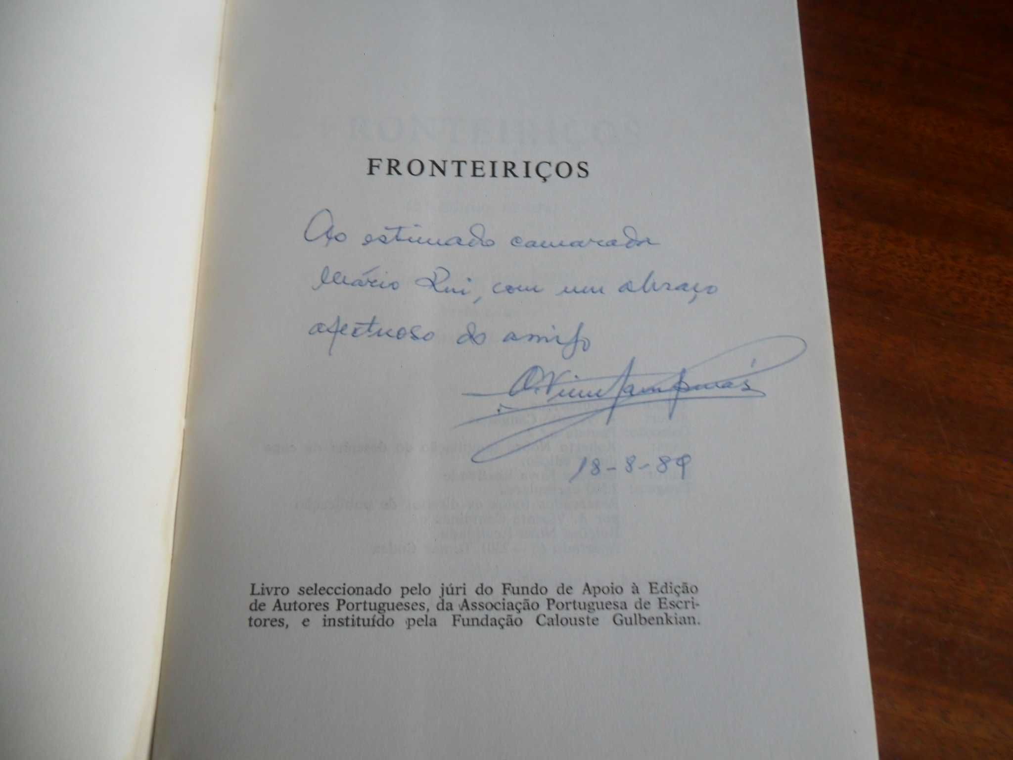 "FRONTEIRIÇOS" de A. Vicente Campinas - 2ª Edição 1986 - AUTOGRAFADO