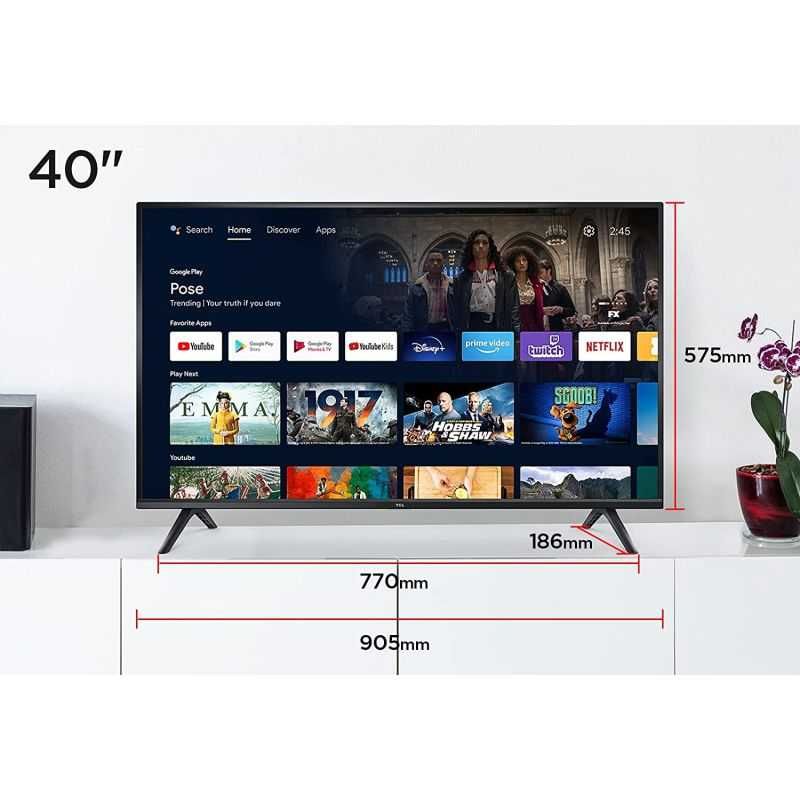 Знижка! Телевізор 40 дюймів TCL 40S5209 (Full HD Android TV Bluetooth)