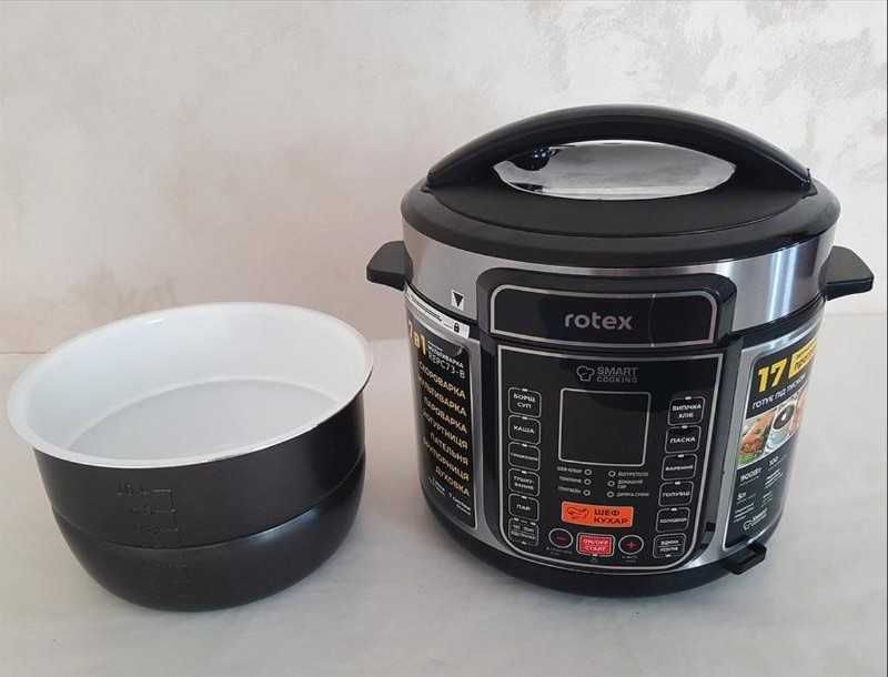 Мультиварка-скороварку-пароварка Rotex REPC73-B/5 л/ 900 Вт/ керамич.