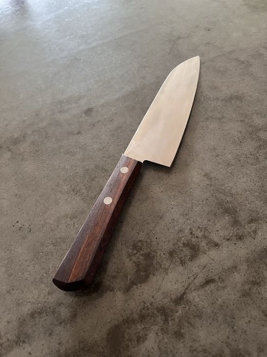 Japoński Nóż Santoku Gashin-Saku AUS-8 Hon-Warikomi