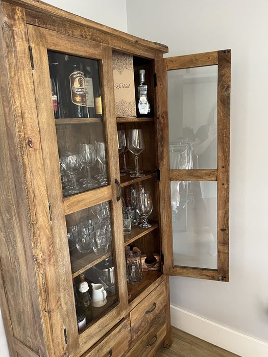 Witryna Drewniana Przeszklona Drzewo Mango Artistico