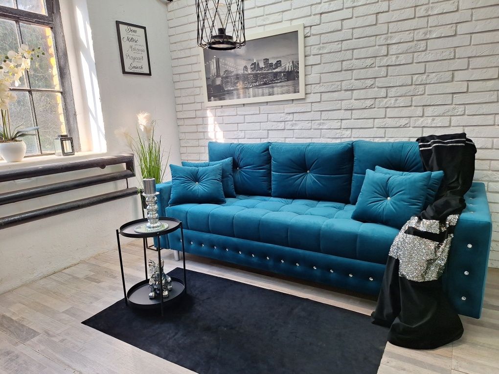 Sofa kanapa Samara Glamour sprężyny welur