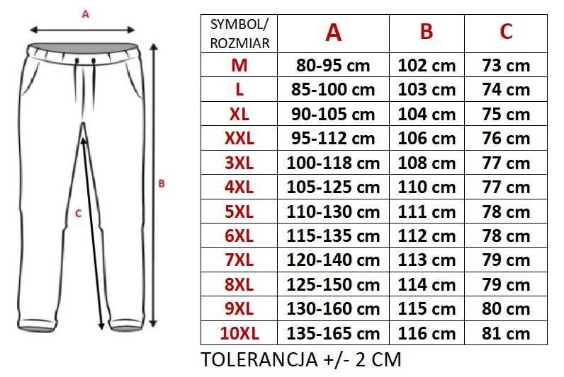 WYGODNE spodnie dresoewd delikatnie ocieplane rozmiaru od L do 4 XL