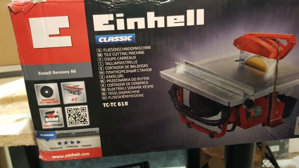Maszyna Einhell do cięcia płytek na mokro